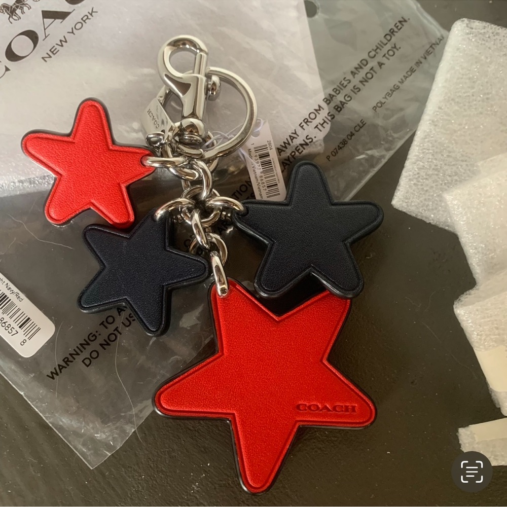 HTF Coach Americana Cluster Star Bag Charm - Picture 6 of 8